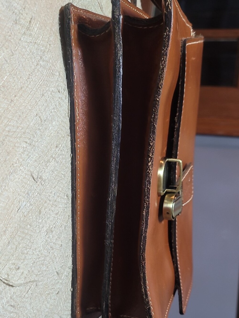 Patricia Nash Cognac Leather Crossbody Satchel - Picture 6 of 9